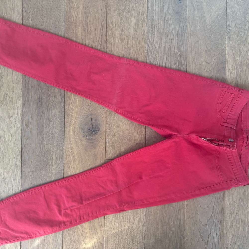 J Brand Women's Vibrant Red Skinny Jeans